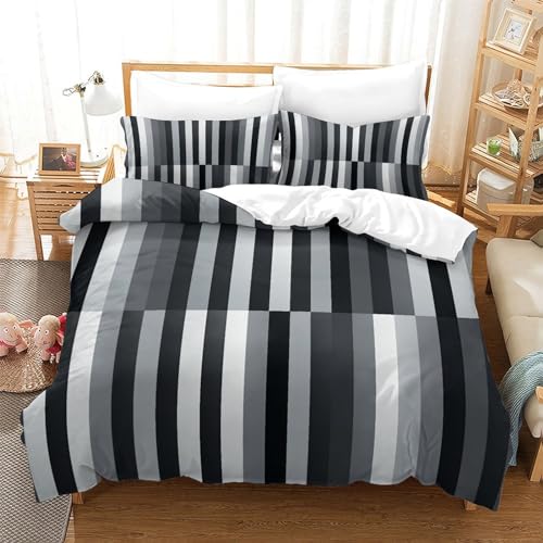 Housse de couette 220x240cm IOFEER en microfibre grise - 3
