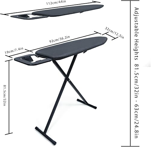 Miniatura 2 de Duwee Tabla de planchar de 12 x 36 pulgadas con cubierta resistente al calor y almohadilla de fieltro gruesa, tabla de planchar compacta plegable de