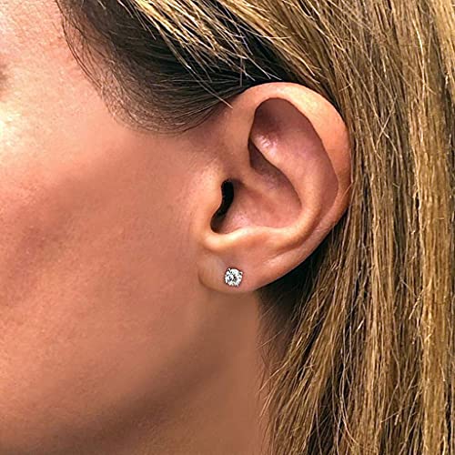 1/3 to 10 Carat D-E Color and VS1-VS2 Clarity Lab Grown Diamond Round Stud Earrings for Women I 14k White Gold Earrings for Her cttw 4-Prong Set Secure Screw Back Made in USA by Beverly Hills Jewelers3