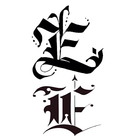 Voorkoms Name E Letter Two Design Body Temporary Tattoo Waterproof For Girls Men Women Amazon In Beauty