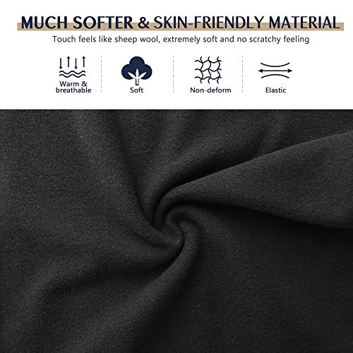 Exski Winter Neck Gaiter Warmer, Soft Fleece Face Mask Scarf For Cold Weather Skiing Cycling Outdoor Sports 2 Packed #TOP1