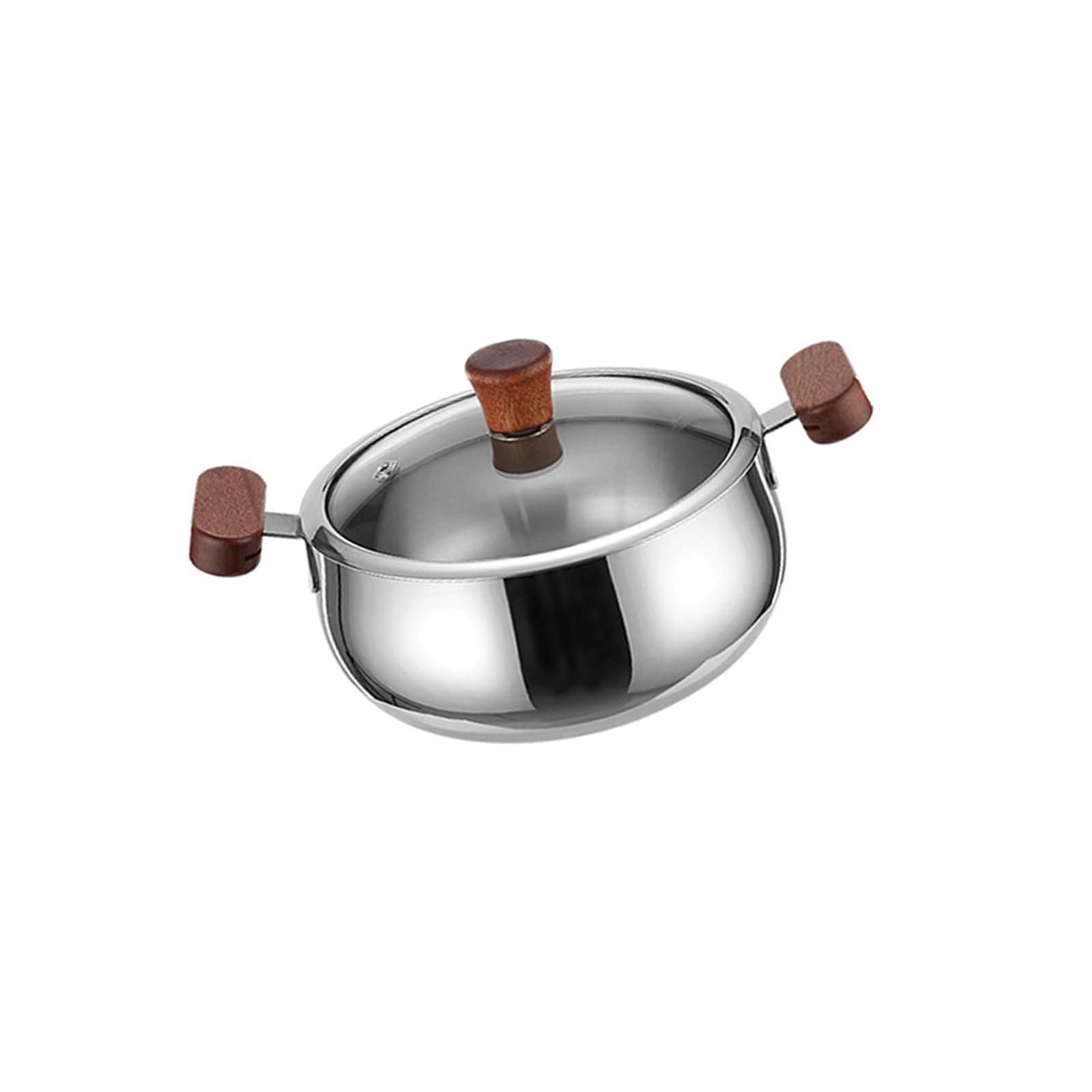 Buxuaaaa Stainless Steel Stock Pots Glass Lid Induction Safe Heatproof Handle Cookware Multipurpose Nonstick Cooking Pots Dishwasher Safe