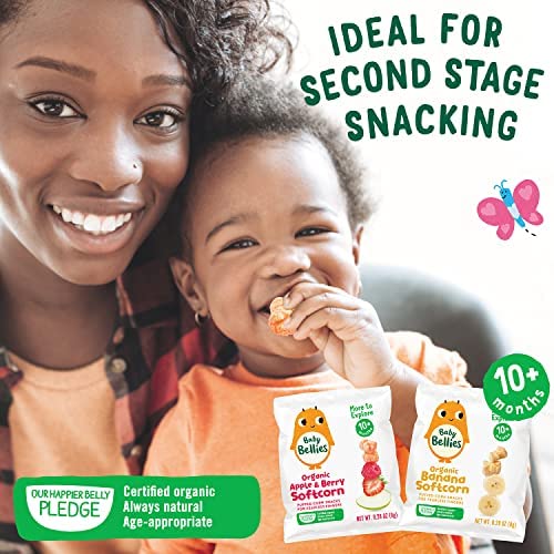 Baby Bellies Organic Softcorn Baby Snack, Banana, Pack Of 7 Individual Snack Packs, 0.28 Ounce #TOP6