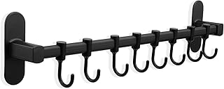 Galerie SV Kitchen Hook Rack with 8 Hooks - Kitchen Organiser - Kitchen Utensil Holder - Kitchen Aid Storage - Pan Holder...