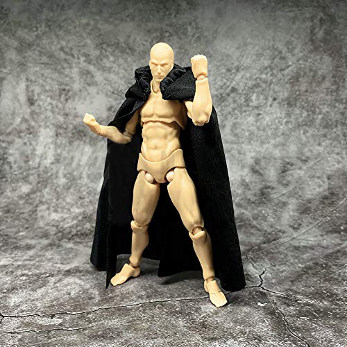 1:12 Scale Fabric Cape Cloak With Hat For 6 Inch 1/12 Bandai Shf Figma Action Figure Clothes (Black Cloak) #TOP3