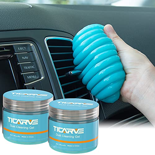 TICARVE Cleaning Gel for Car Cleaning Putty Car Detailing Putty Auto Detailing Gel Detail Tools for Car Interior Cleaner Car Cleaning Kits Automotive Car Cleaner Slime Keyboard Cleaner Blue (2Pack)
