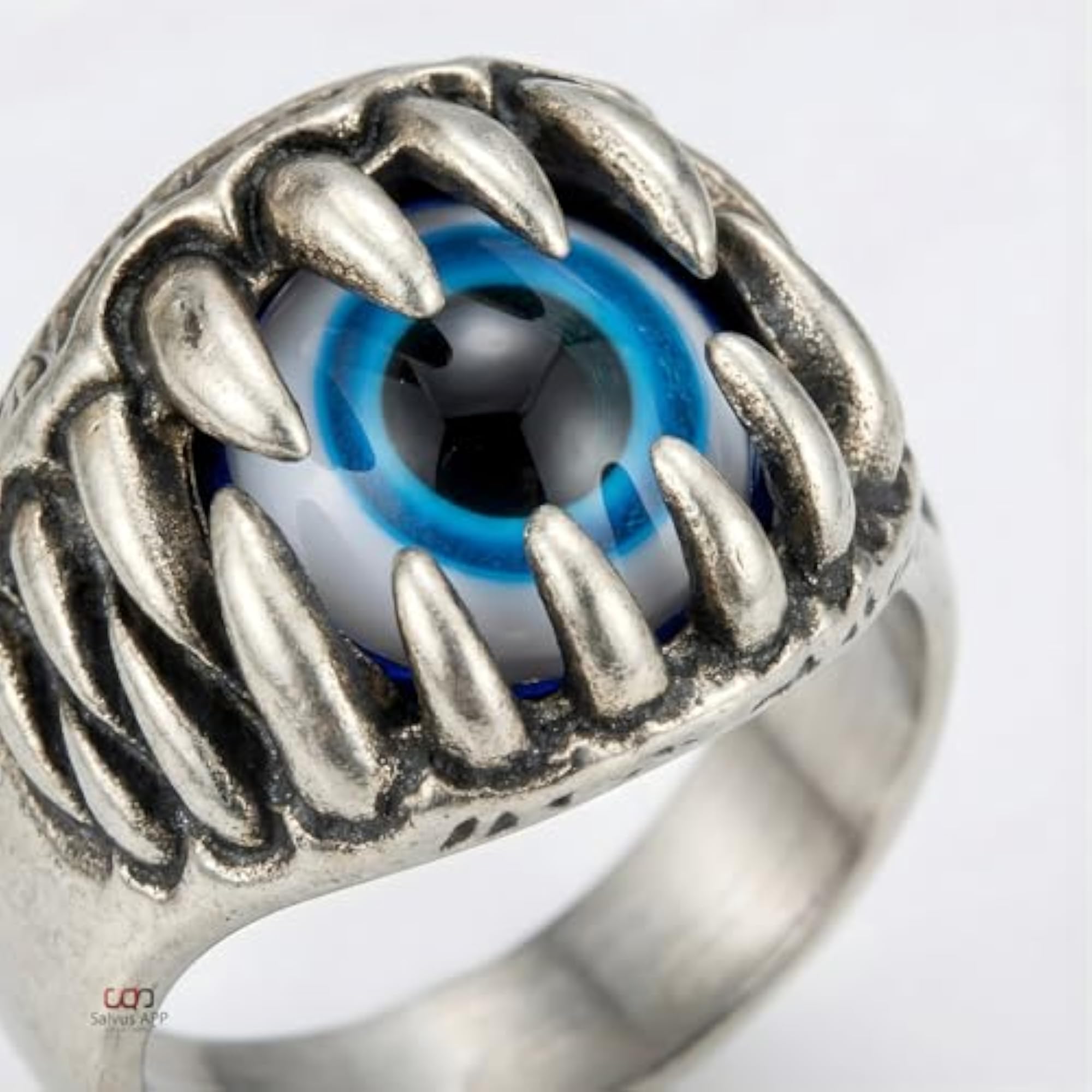 Metal Nazar Battu Evil Eye Adjustable Ring, Unisex