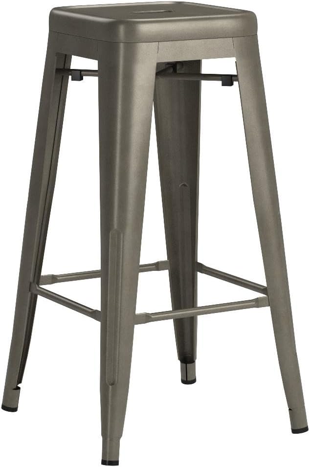 Diagram showing the dimensions of a Yaheetech 30-inch metal bar stool and its maximum weight capacity of 331 lbs.