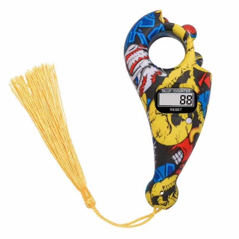 Digital Tasbih Handheld Finger Counter, Muslim Islamic Rotating Digital Tasbeeh Electrical Prayer Beads Tally Counter