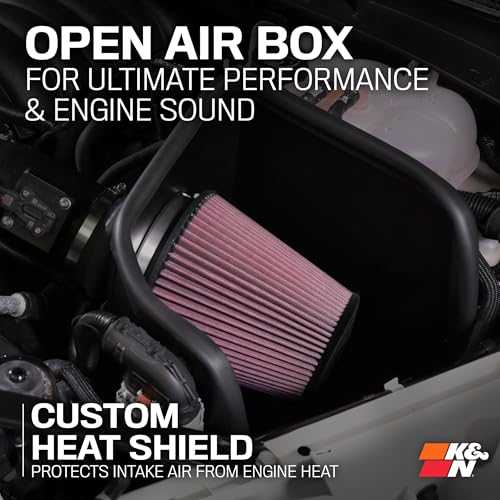 Image of K&N Cold Air Intake System: High-Flow Air Filter, Increase Performance & Towing: Compatible with 1999-2004 Toyota: 4Runner, Tacoma, 77-9015KP