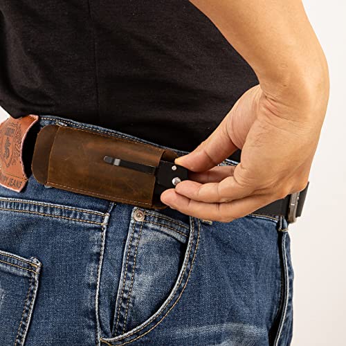Knife Sheath,Leather Knife Sheath For Belt,Horizontal Carry Pocket Knife Holder,Edc Belt Organizer,Handmade Compact Draw Knife Holster,Edc Pocket Organizer,Sheath For Folding Knife,Gifts For Men #TOP4