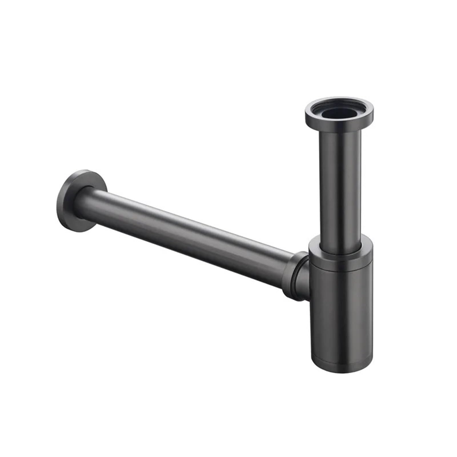 Desagüe de lavabo emergente for baño, conexión pared, sifones en P, tubería drenaje Para Lavabo De Baño y Lavabo(Grey)
