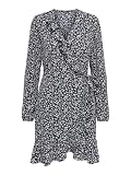 ONLY Mini WRAP DRESS Only Mujer Onlcarly L/s Wrap Short Dress Wvn Vestido Informal Not Applicable, Cielo Nocturno, 38