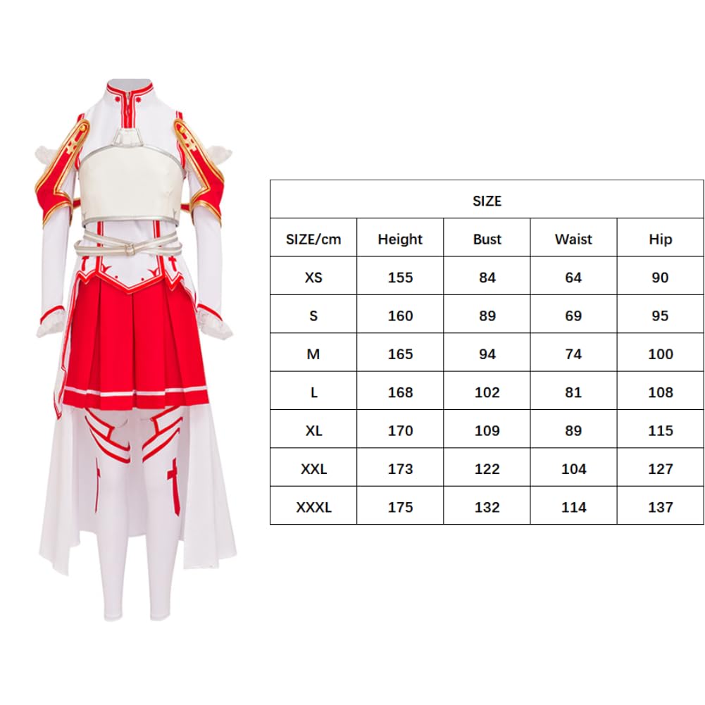 Anime Asuna kostium Cosplay, Yuuki Asuna, mundurek, zestaw dla kobiet, kostiumy na Halloween, karnawał, imprezę