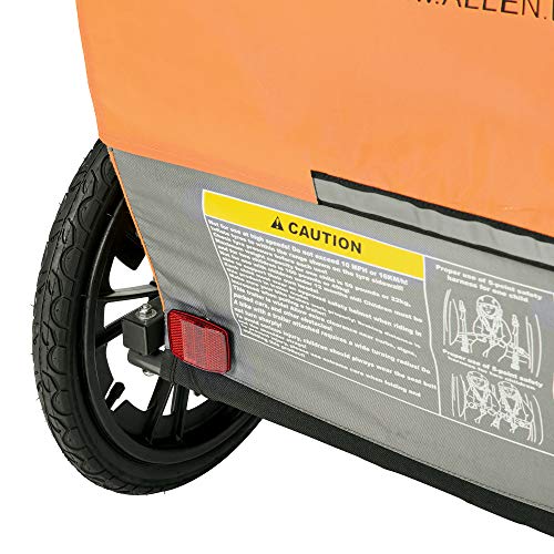 Allen Sports Hi-Viz 2-Child Bicycle Trailer, Model ET2-O, Orange