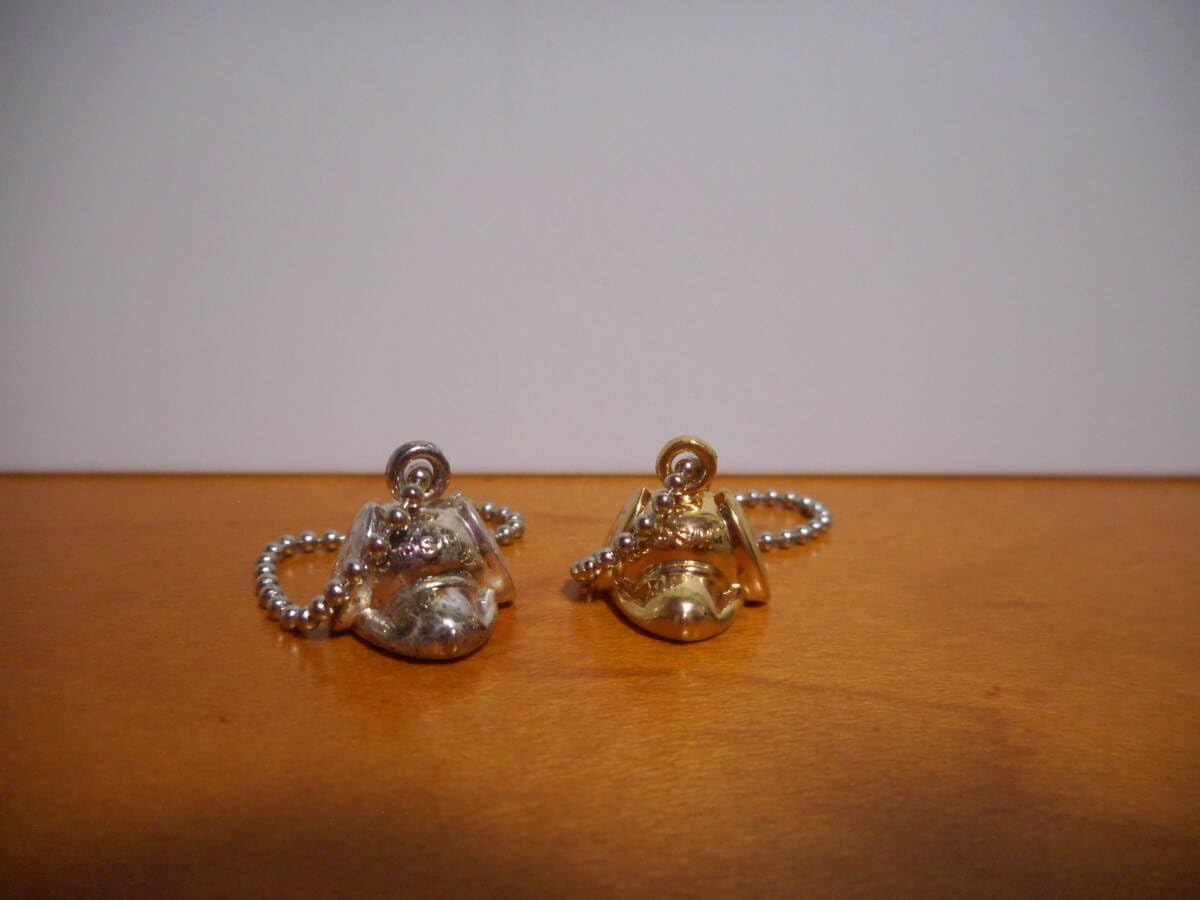 Amazon.co.jp: お茶犬 ミニミニ マスコット メタル ストラップ 金 銀