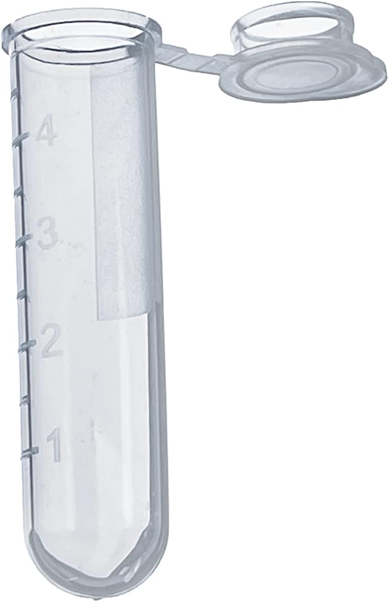 5ml 300 PCS Plastic EP Tube Round Bottom Centrifuge Tube, Graduated Centrifuge Tube with Snap Cap Polypropylene, Autoclavable (Clear)