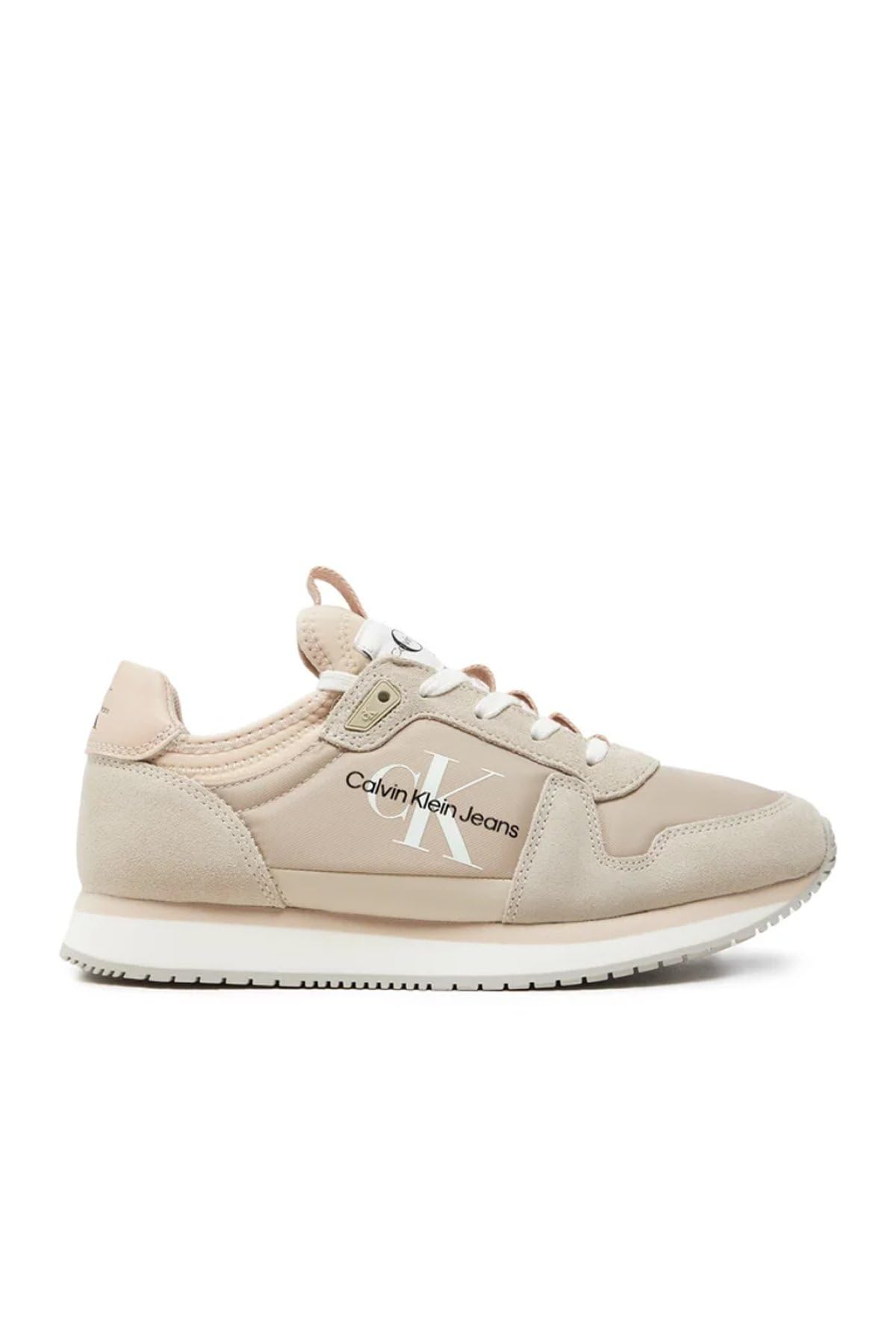 Calvin Klein Jeans Women RUNNER SOCK LACEUP NY-LTH W, Eggshell/Whisper Pink, 41 EU