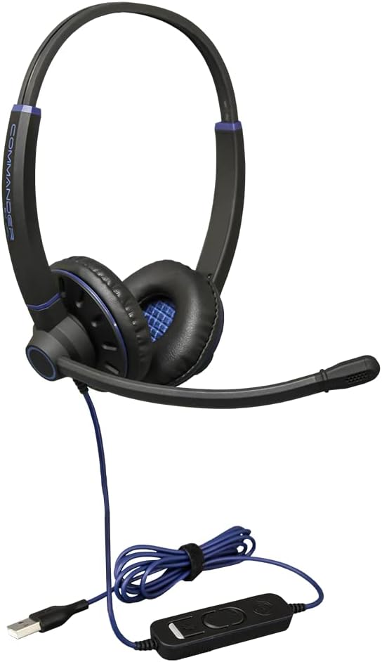 JPL Commander-1 Monaural USB Headset with Volume & Mute in-line Controls, 575-344-003
