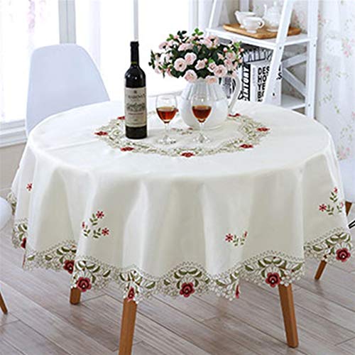 Nappe de table polyester dentelle 150x220 simple et nappe carrée blanche Baiwang