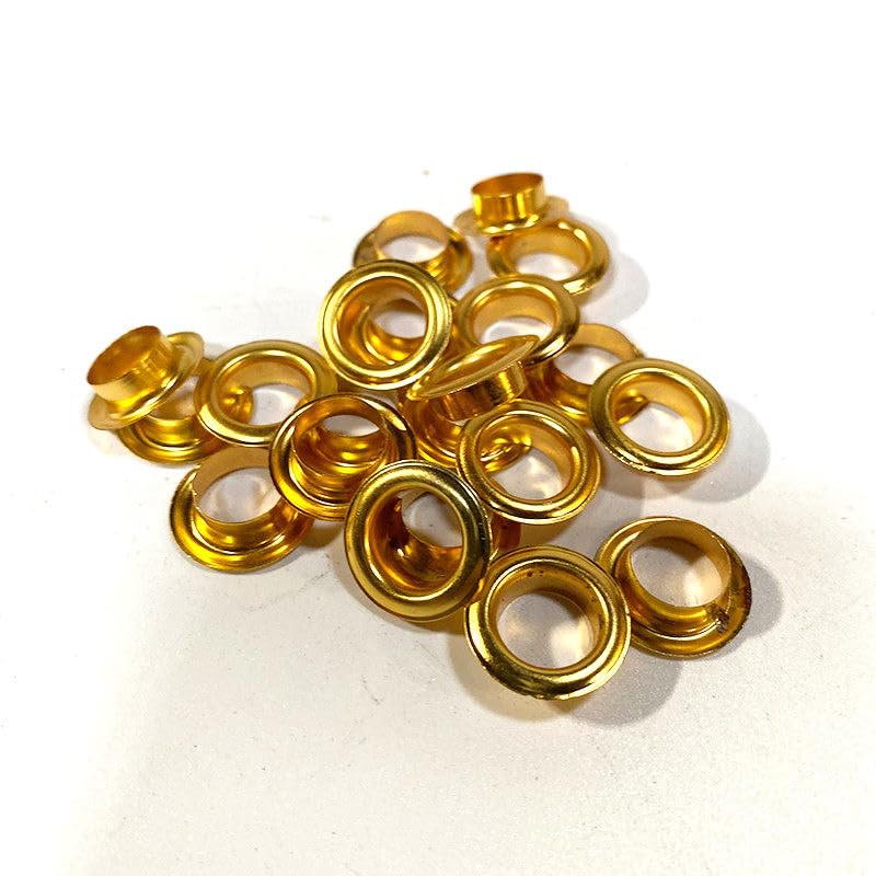 Y H M 100PCS 5/8 Brass Grommets 16mm Grommets & Washers Durable for Leather & Clothes