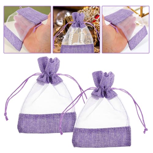 Bolsas de saco vacías de lavanda con cordón, 10 pcs miniatura 6