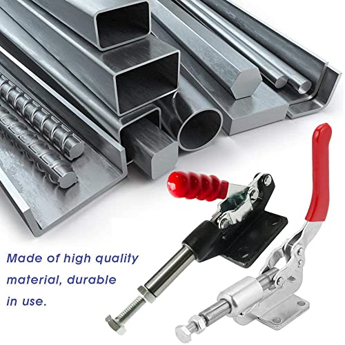 Utoolmart Adjustable Toggle Clamp, Pull Button Quick-Release Push Pull Action Toggle Clamp 110 Lbs Capacity High Carbon Steel Gh-36070 Toggle Clamp 2 Pcs #TOP6