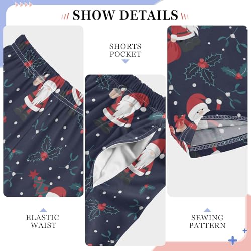 Boys' Pants Cute Christmas Santa Claus Gifts Long Bottoms Jogger Pants Elastic Waist Trousers with Pockets S-XL4
