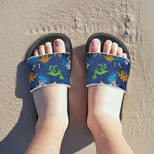 Toddler Slides for Kids – Non-Slip Summer Slippers Lightweight Beach, Pool, and Indoor Shower Sandals2