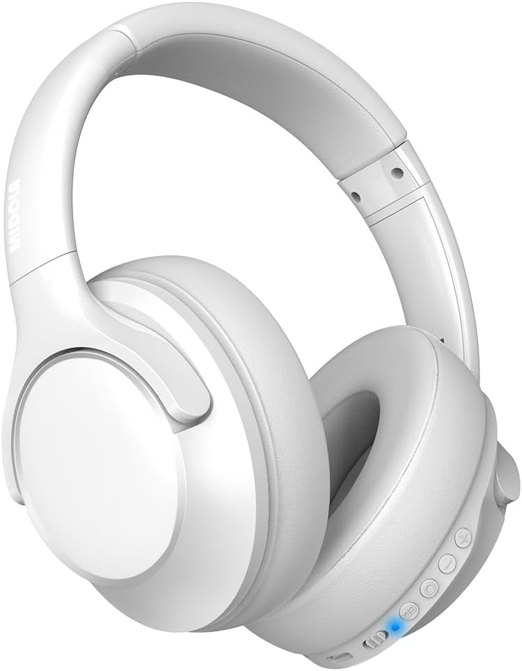 MIDOLA Bluetooth Headphones Over Ear 68H Playtime 6 EQ Wireless Headset with Microphone HiFi Stereo Foldable Lightweight Deep Bass for Travel Home Office Cellphone White MIDOLA Bluetooth Headphones Over Ear 68H Playtime 6 EQ Wireless Headset with Microphone HiFi Stereo Foldable Lightweight Deep Bass for Travel Home Office Cellphone White