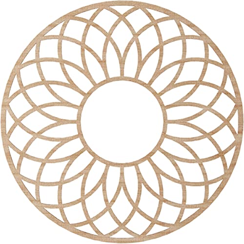 Image of Ekena Millwork 36 inchOD x 12 1 /4 inchID x 3 /8 inchT Cannes Wood Fretwork Pierced Ceiling Medallion, Alder