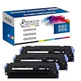  PREMIUM CARTOUCHE - x3 Toners - Q6001A + Q6003A + Q6002A (Cyan + Magenta + Jaune) - Compatible pour HP Color LaserJet 1600 HP Color LaserJet 2600N HP