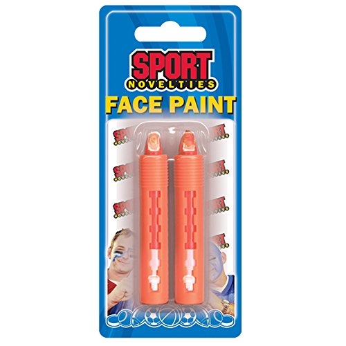 Sports Novelties Party Dress-up and Halloween Face Paint Sticks, Orange, 2-Count