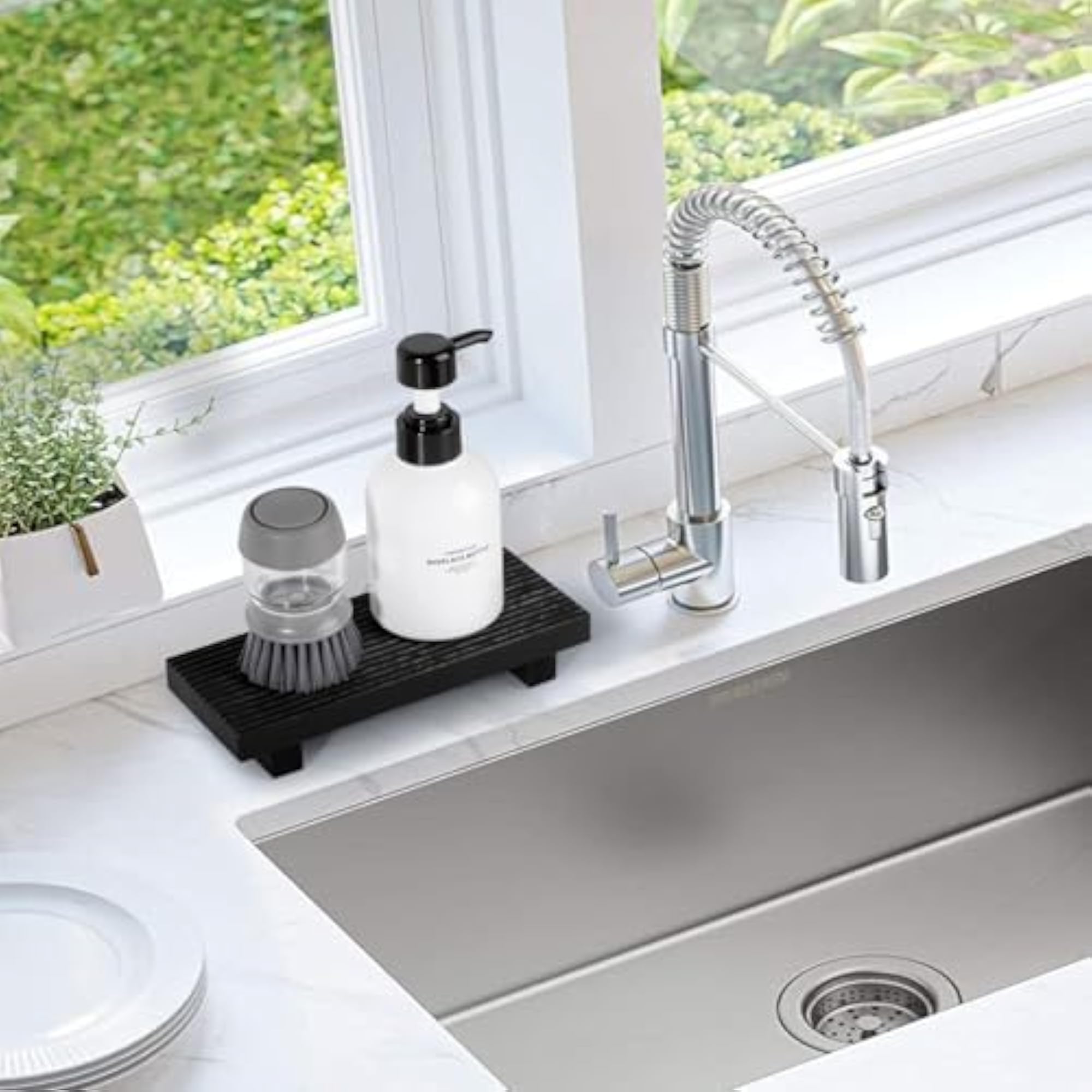 Bathroom Tray Farmhouse Decor Pedestal Stand