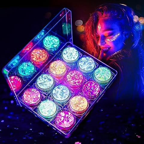 Glow in The Dark Body Face Glitter Gel Cover