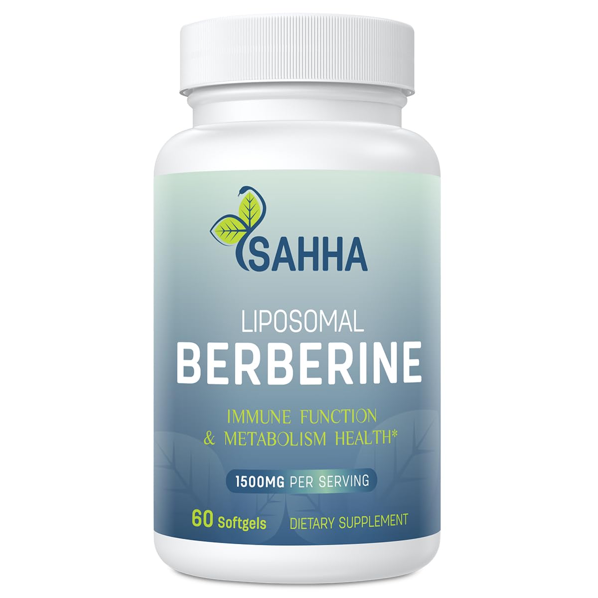 Sahha Liposomal Berberine HCL 1500mg – Supports AMPK & GLP-1 Activation, High Bioavailability for Men & Women Overall Health Supplement