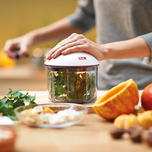 Fissler Finecut Fruit & Vegetable Chopper - 3.8 Cup Capacity - Manual Food Chopper - Small Manual Food Processor - Hardened Steel Rotors - Easy To Clean