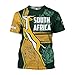 MoonArt Personalized South Africa 3D Shirt, African Pride T-Shirt, South Africa African Flag National Tshirt South African (SA2)
