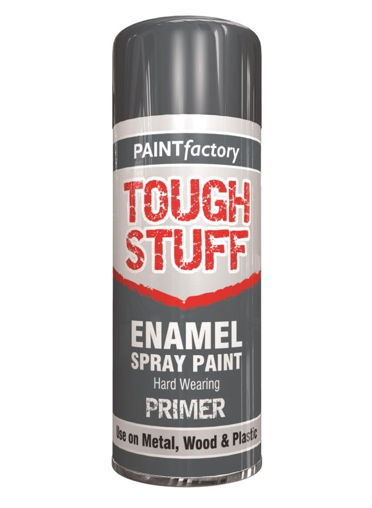 Monal Grey Primer - 2580 Pf Tough Stuff Enamel Spray Paints – 400Ml Aerosol For Wood, Metal, Plastic & Diy Projects – Gloss, Matt & Primer Finishes (Grey Primer - 2580)