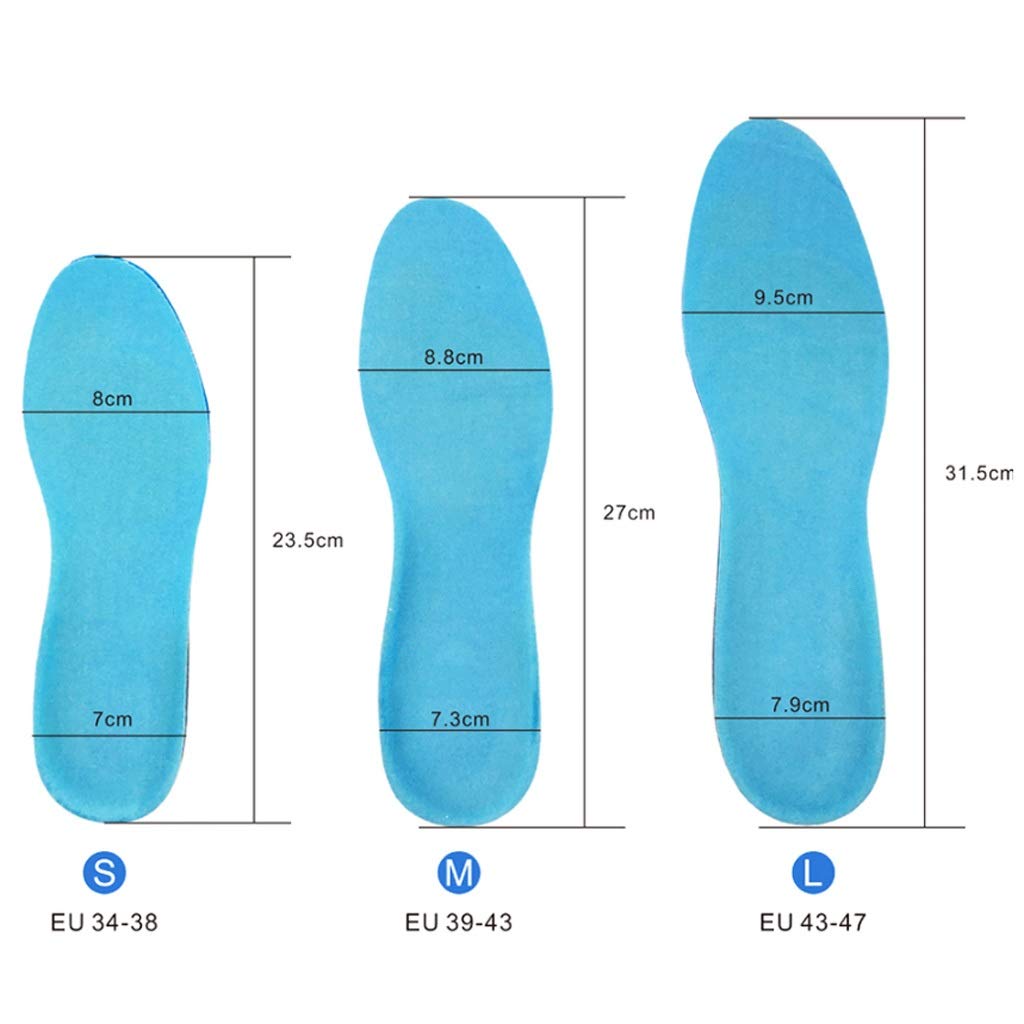 EDDGE Plantilla de Calzado Deportivo Suave de Gel Antideslizante de Silicona, Plantilla de Masaje, Zapatos ortopédicos for el Cuidado de los pies, cojín de Suela (Size : S)