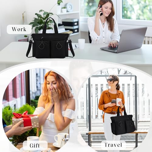 Image of VX VONXURY Tote Bag for Women - Multi Pocket Crossbody Work Handbag for Travel, Daily Use and Gym