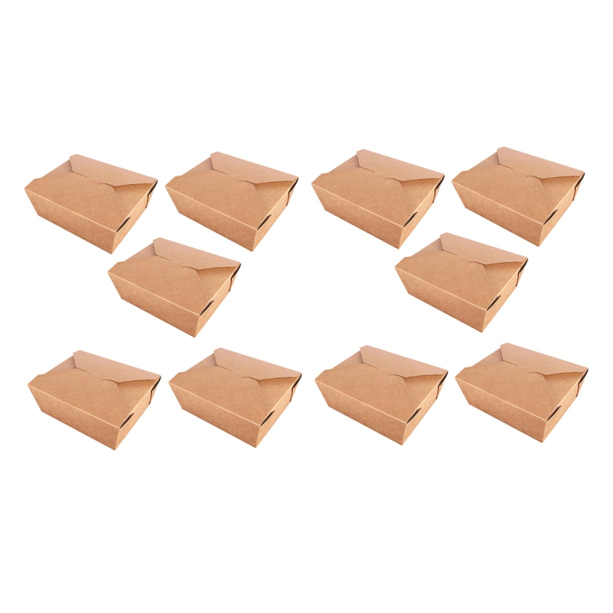 OFFSCH 30pcs Disposable Paper Lunch Boxes Salad Storage Trays Bento Carrying Boxes Odorless Perfect Takeout Packaging