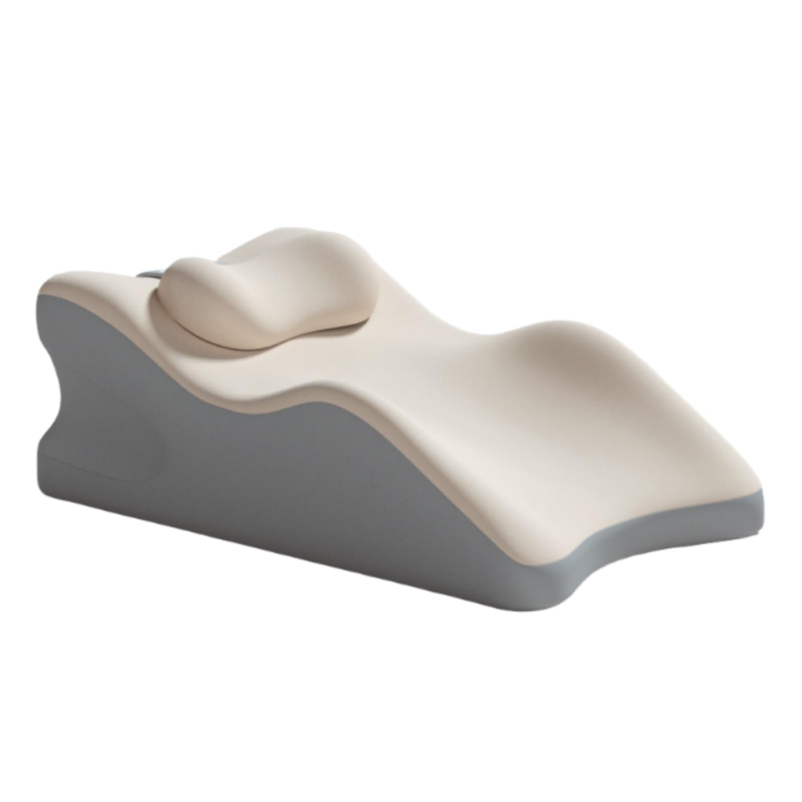 Almohada de espuma viscoelástica para parejas con inclinación de 27°: soporte íntimo para el pecho o elevación de cadera para una comodidad compartida(Beige)