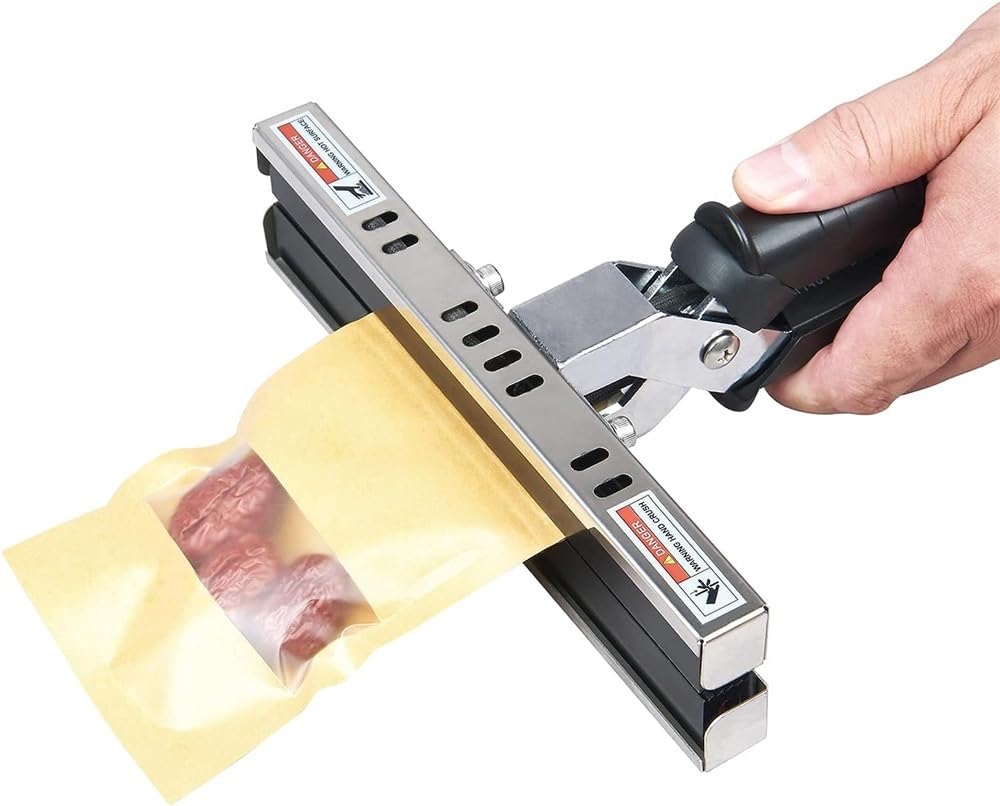 Sigillatrice a caldo portatile con temperatura regolabile per sacchetti di stagnola, kraft, e Mylar