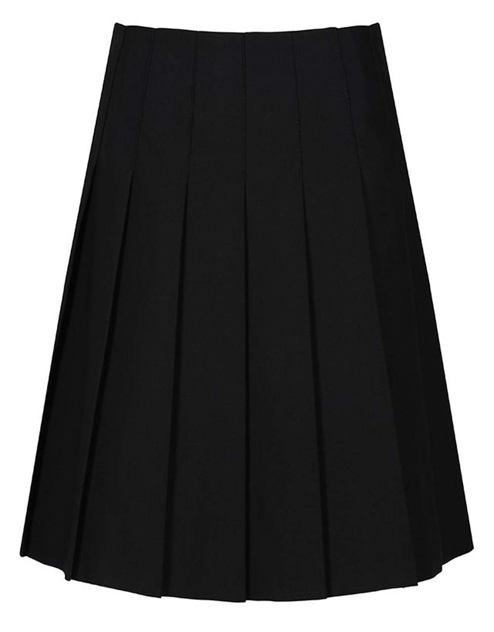 School Uniform 365 Trutex Girls Senior Stitch Down Pleat Skirt, Black, W34-L18