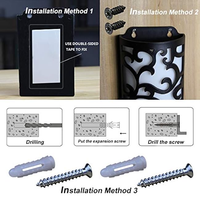 WRalwaysLX Decorative Lanterns with Timer, Candle Light Flameless Candles Indoor/Outdoor Wall Sconces,Flickering Flames Wall Light for Hallway, Bathroom,Use 3AA Battery(NOT Included),3 Pack