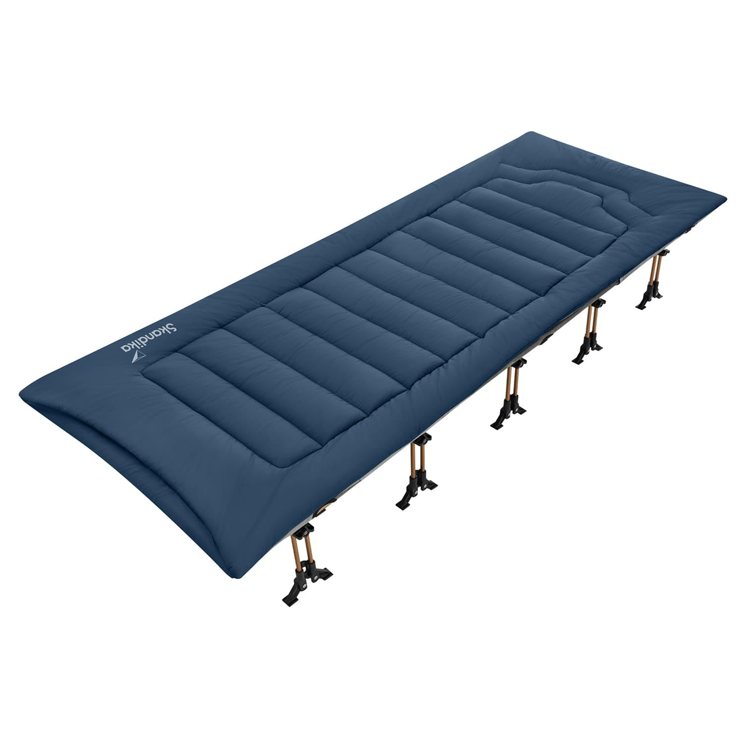 Skandika Coussin pour chaise longue de camping - 203/223 x 76 cm - Convient pour chaise longue Viia - 5 cm d'épaisseur - Avec sac de rangement - Coussin pour lit de camp, chaise longue de jardin,