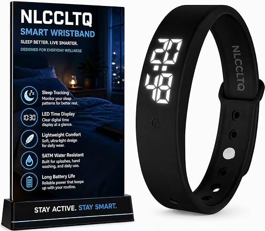 Vibrating Alarm Wristband Effective Alarm Clocks for Deep Sleepers Heavy Sleeps Wrist Silent Vibration Watch Extremely Wake up Clock Wearable Band that Won't Wake Partner for Deaf Sleeper-image-12