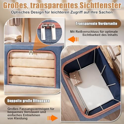 Cajas de almacenamiento con ventana para ver la ropa sin abrirlas 4