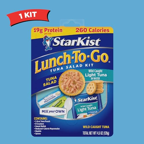 Image of StarKist Lunch-To-Go Mix Your Own Tuna Salad, Chunk Light Tuna Pouch, 4.5 Ounce Kit, (Pack of 5)
